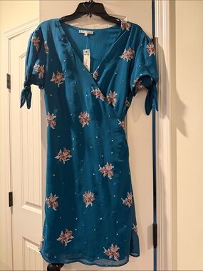 Willow & Clay Teal Floral Wrap Dress NWT! Gorgeous
